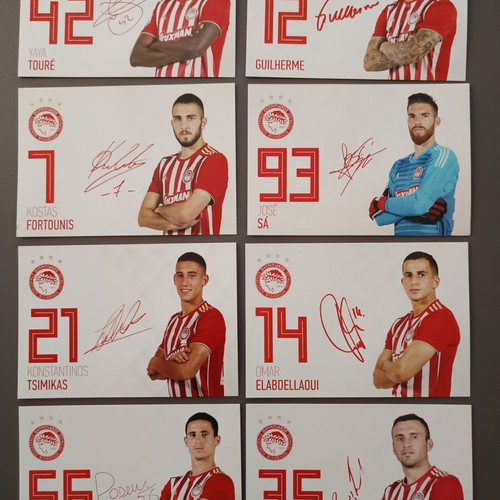 Olympiacos 2018-19 season autographs
