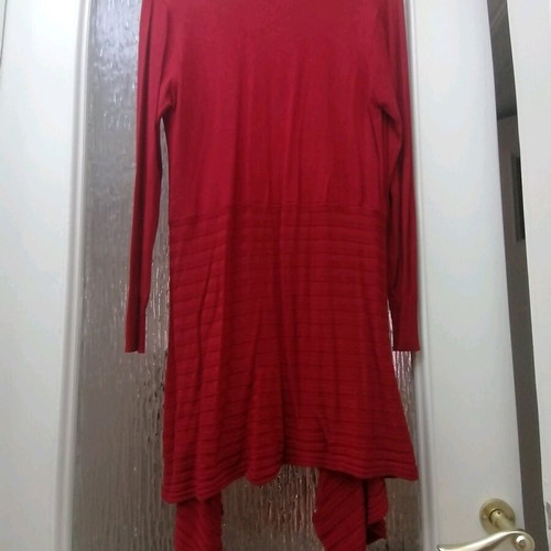 Long cardigan size M like new, red