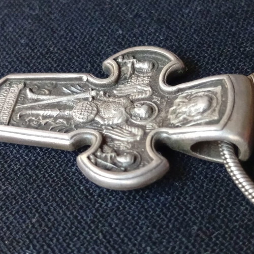 Silver cross with Italian silver chain 925, used