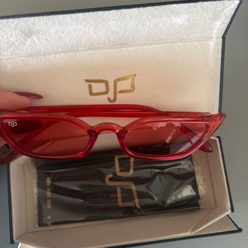 OJO sunglasses new, red with case and cleaning cloth