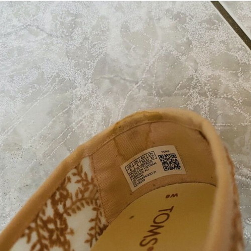 Toms espadrilles like new, pink gold lace, size 36.5