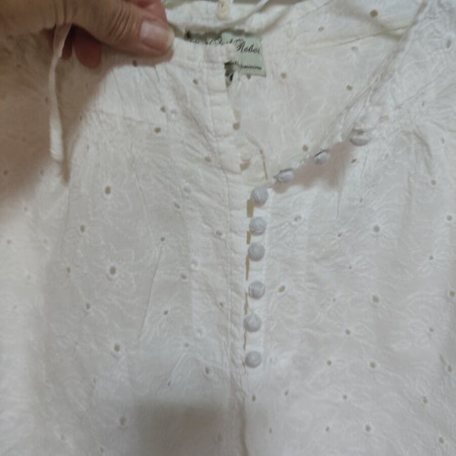 Women's cotton blouse used, white, loose fit, sizes L and XL