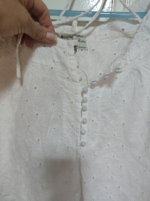 Women's cotton blouse used, white, loose fit, sizes L and XL