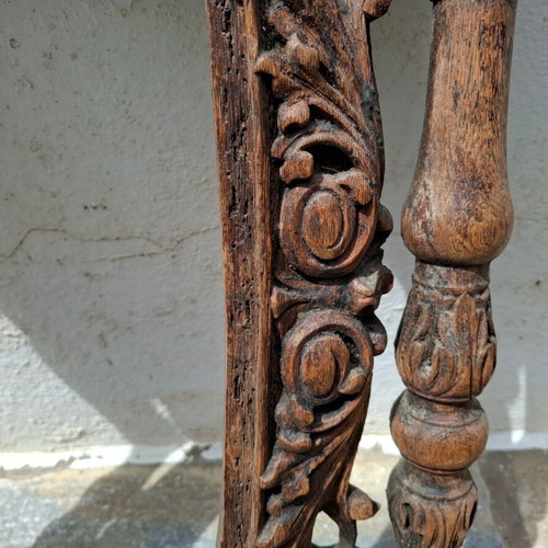 Handmade wood carving used 19th century for mirror