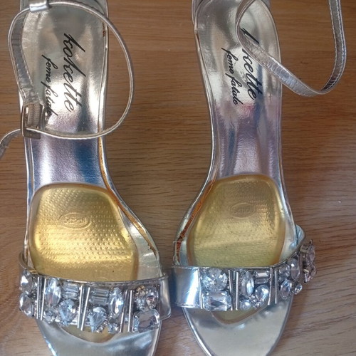 Kokette Silver High Heeled Sandals like new, size 36