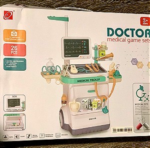 Μικρός Γιατρός Εκπαιδευτικό Παιχνίδι ρόλων για Γονέα-παιδιού, Μέτρηση Ύψους, πολλα ιατρικά εργαλεία