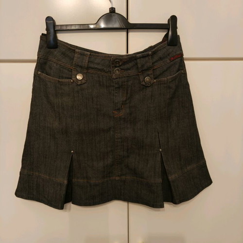 Bellino mini denim skirt like new, gray anthracite Y2K style