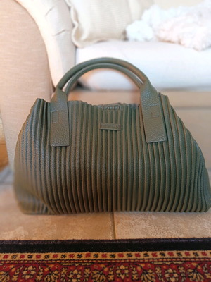 Bag to Bag τσάντα ώμου χακί κοτλέ δερματίνη καινούργια