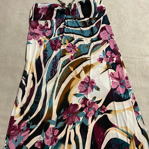 Floral Maxi Backless Dress Freestyle like new, colorful