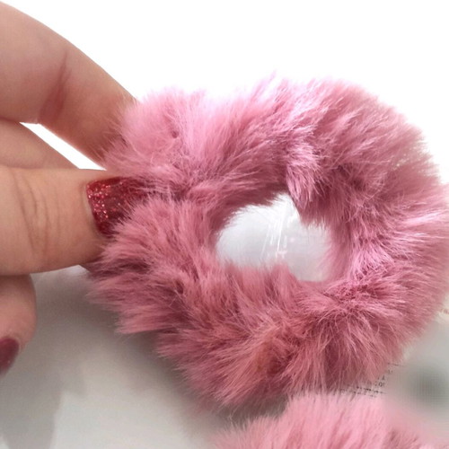 Brand new - 2 pcs Fluffy hair Scrunchy Scrunchie Soft, pastel