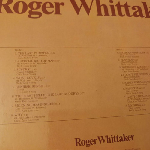 Set of 3 used vinyl records with Roger Whittaker, Pelle Karlsson & Stutum 2