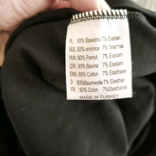 Long-sleeve shirt with collar like new, size L, black with turquoise details