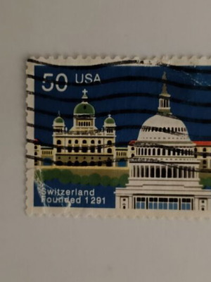Γραμματόσημο 50 USA Switzerland συλλεκτικό σαν καινούργιο