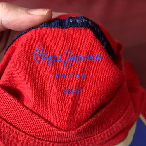 Pepe Jeans short-sleeve red t-shirt like new, 140 cm