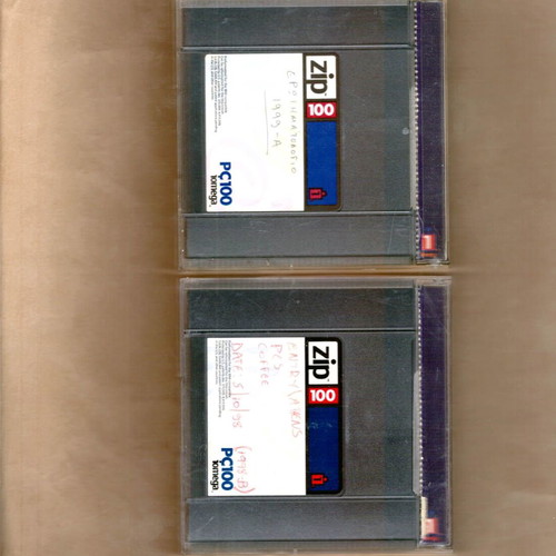 IOMEGA ZIP DISK 100MB used, set of 2 cartridges