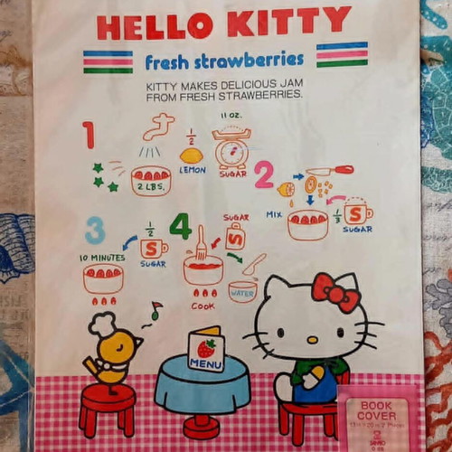 Vintage Hello Kitty book cover set 1983, new NOS