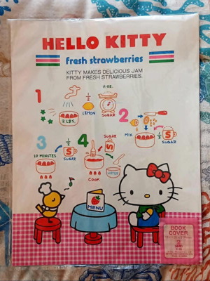 Vintage σετ καλύμματα βιβλίων Hello Kitty 1983, καινούργιο NOS