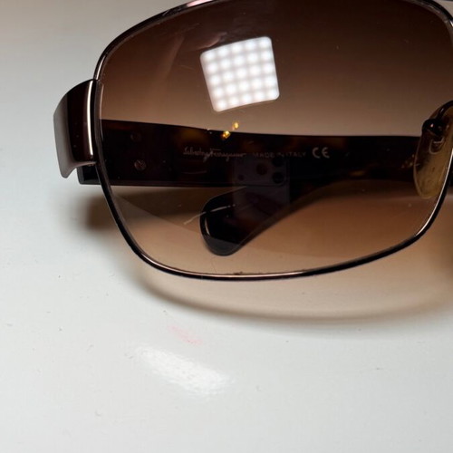 Salvatore Ferragamo men's sunglasses brown beige used