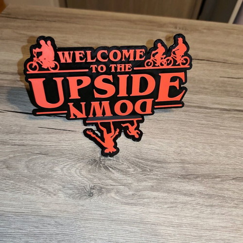 Stranger Things Welcome to the Upside Down 3D Printed Decorative Piece new