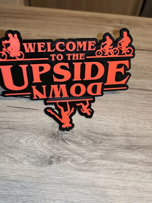 Stranger Things Welcome to the Upside Down 3D Printed Decorative Piece new