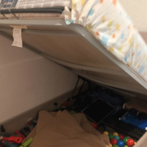 Semi-double bed with storage, 120x220 cm