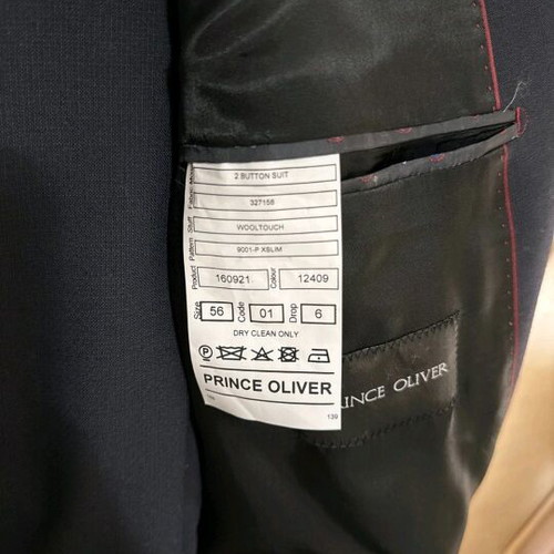Prince Oliver men's suit black, 100% cotton, like new