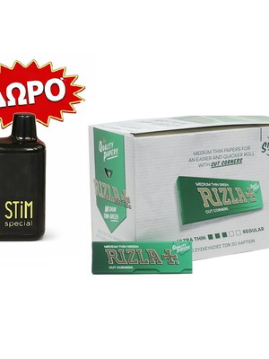 Rizla Green box 100 pieces and Stim Special disposable e-cigarette new