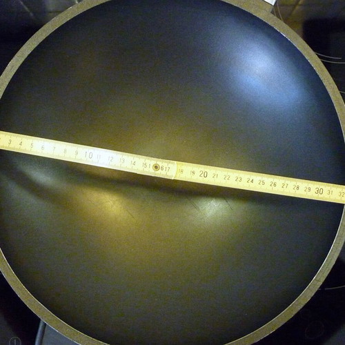 Wok nonstick pan with glass lid like new 33.5 cm