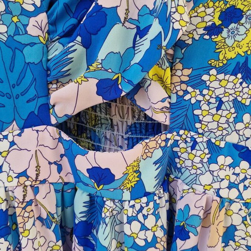 Maxi summer dress used, size S, multicolor