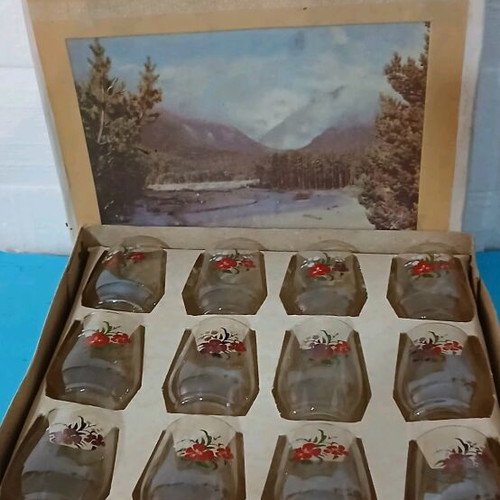 Set of old Russian handmade glasses like new, unused