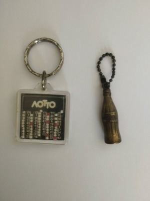 Collectible keychains like new, set of 2, Lotto and Coca-Cola