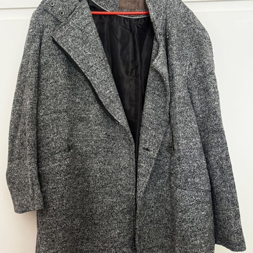 Cortefiel Woman gray coat XL like new, warm winter jacket with zipper