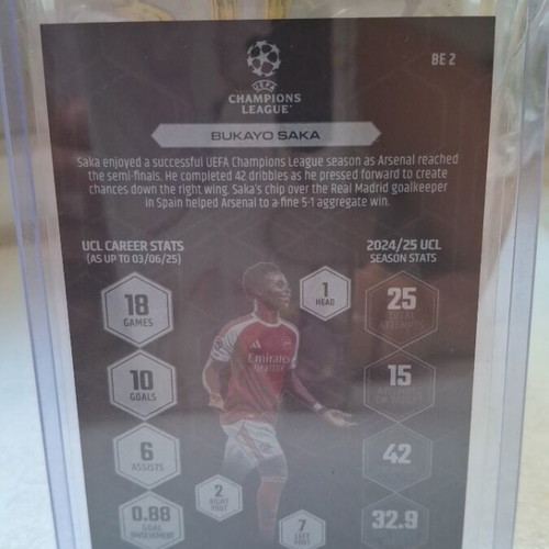 Bukayo Saka Topps Black Edge Edition card