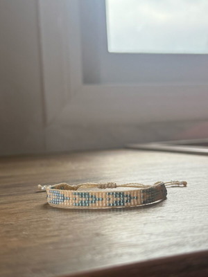 Χειροποίητο βραχιόλι miyuki καινούργιο με γεωμετρικό σχέδιο ρυθμιζόμενο