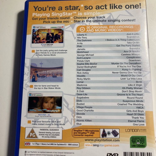 Singstar for PlayStation 2 used