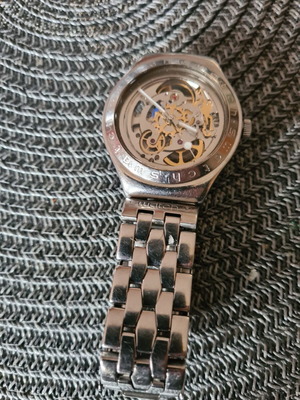 Swatch Irony Body & Soul YAS100G wristwatch used, silver color