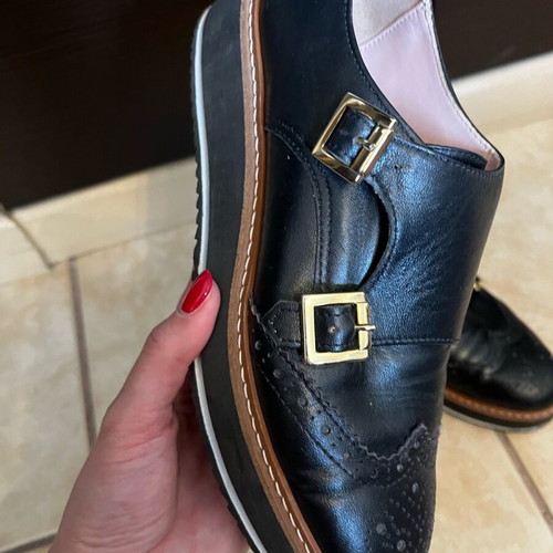 Classico black leather Oxford women's shoes size 38