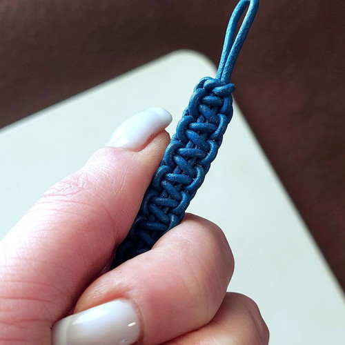 Handmade turquoise leather bracelet