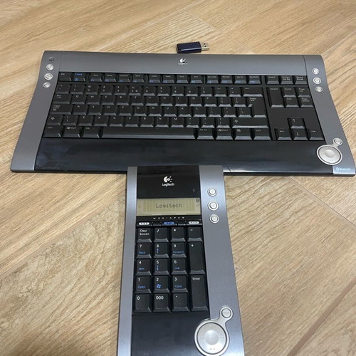 Logitech diNovo keyboard and MediaPad multimedia Bluetooth set used