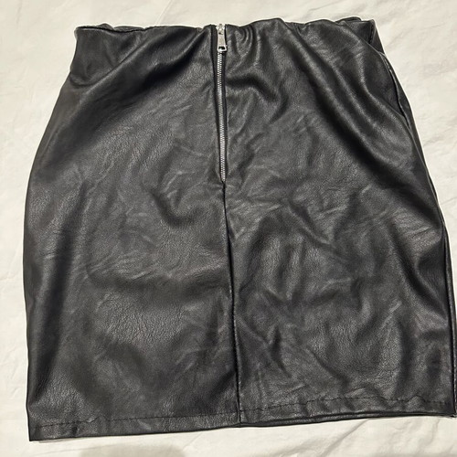 L&S Mini Faux Leather Skirt, black, Pronto Moda In Italia
