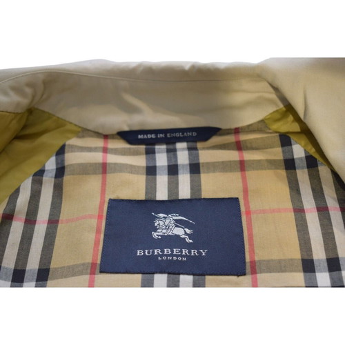 Burberry London Classic Single-Breasted Nova Check Trench Coat with Belt