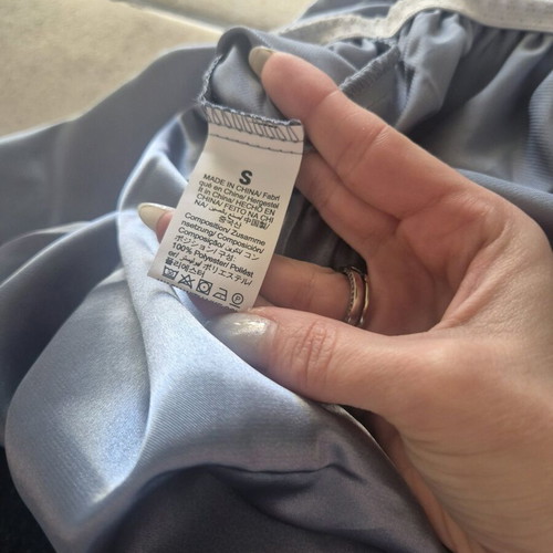 Primark satin pajama set new, gray and blue