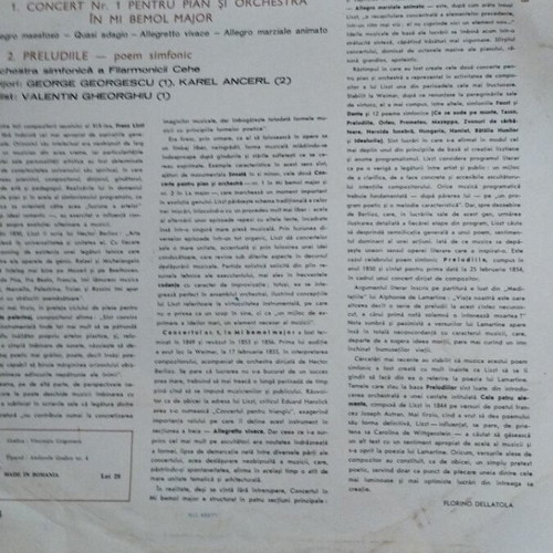 Franz Liszt Concert 1 vinyl record used, classical
