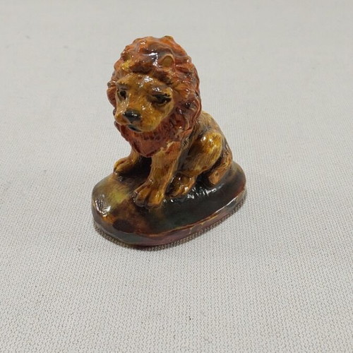 Lion miniature decorative table figurine used, height 6cm