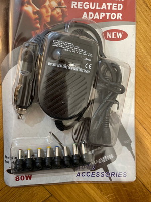 Auto DC power regulated adapter new
