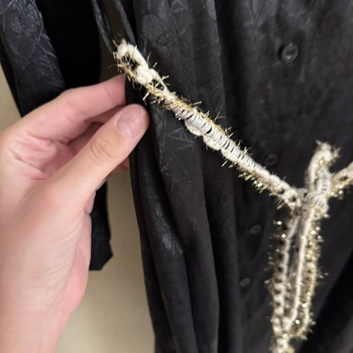 Shein black maxi dress with light knitted belt