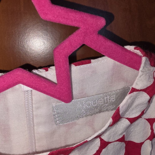 Alouette girls' dress red and white polka dots like new, age 3