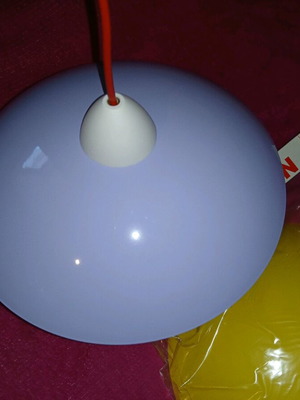 Φωτιστικό οροφής με πλαστικά και μεταλλικά μέρη για μία λάμπα, καινούργιο, κίτρινο