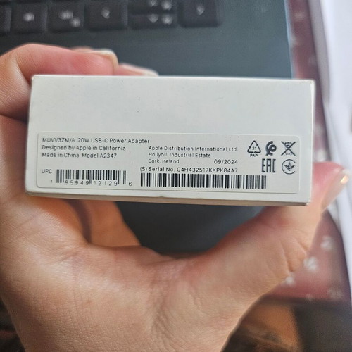 Αντάπτορας φόρτισης Apple USB Type-C 20W λευκό καινούργιο