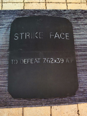 Strike Face ballistic plate NIJ Level III+ used
